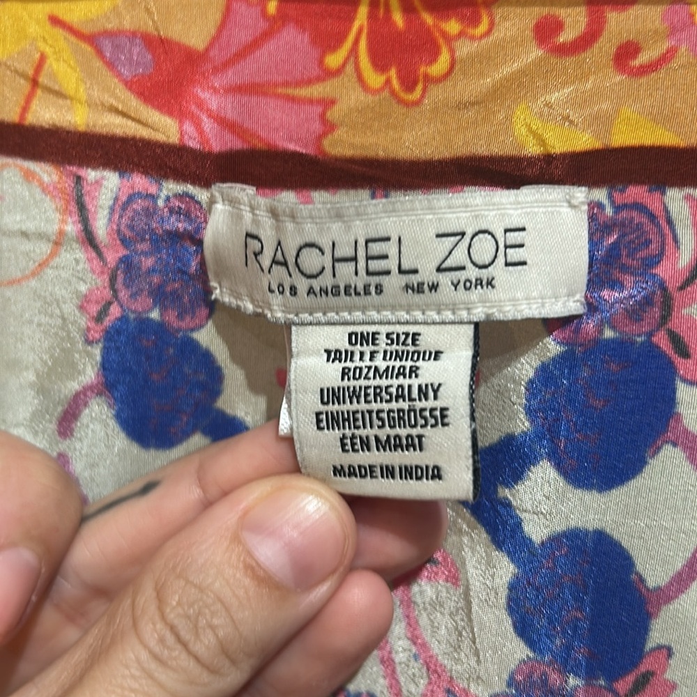 Rachel Zoe Multicolor Bohemian silky kimono scarf shrug - Picture 2 of 5